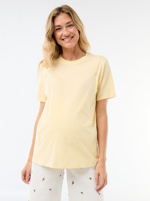 Tee-shirt basique d'allaitement manches courtes - Kiabi