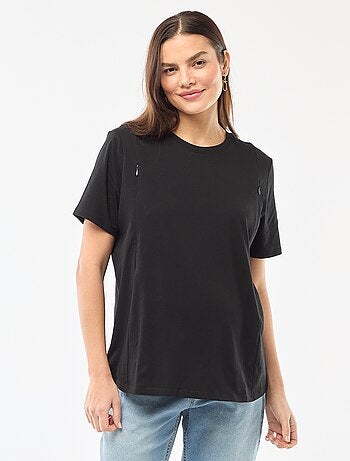 Tee-shirt basique d'allaitement manches courtes