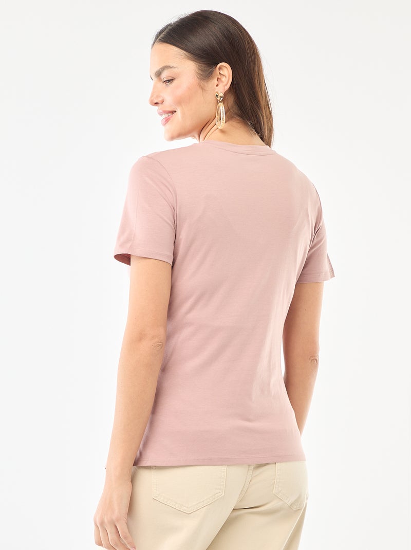 Tee-shirt basique d'allaitement Rose - Kiabi