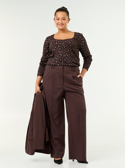 Tee-shirt basique en rib - Kiabi
