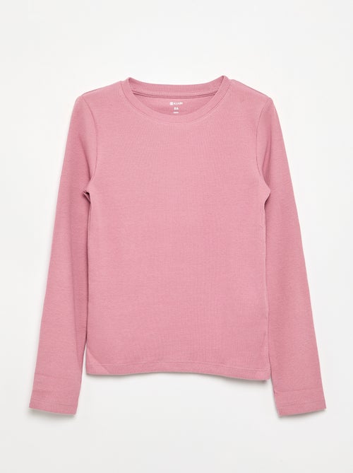 Tee-shirt basique en rib - Kiabi