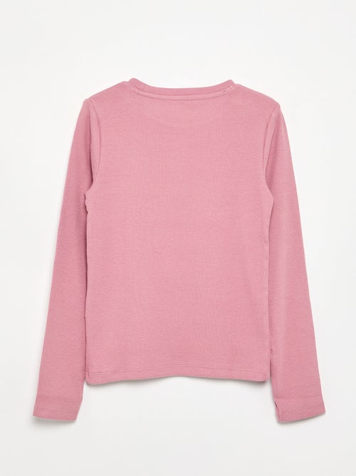 Tee-shirt basique en rib - Kiabi