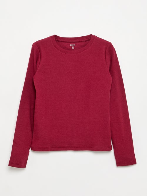 Tee-shirt basique en rib - Kiabi