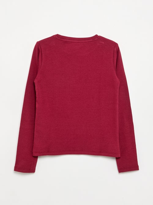 Tee-shirt basique en rib - Kiabi