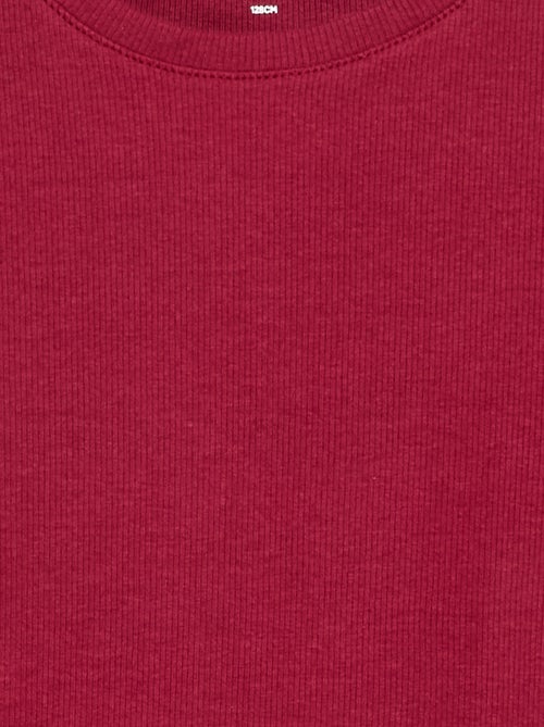 Tee-shirt basique en rib - Kiabi