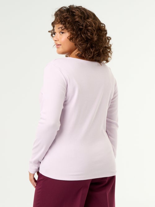 Tee-shirt basique en rib - Kiabi