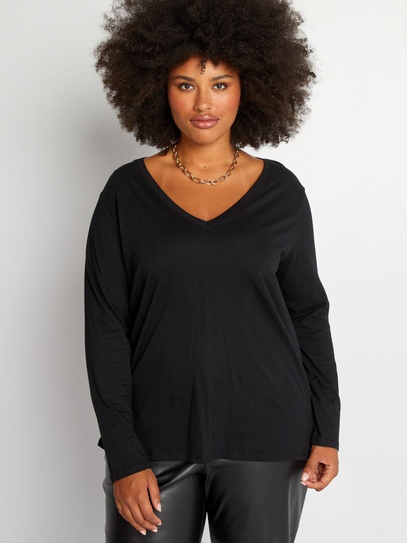 T-shirt Homme Manches Longues Basique – Coupe Ajustée, 100% Coton, Pour Tous Les Jours, Grande Taille Disponible
