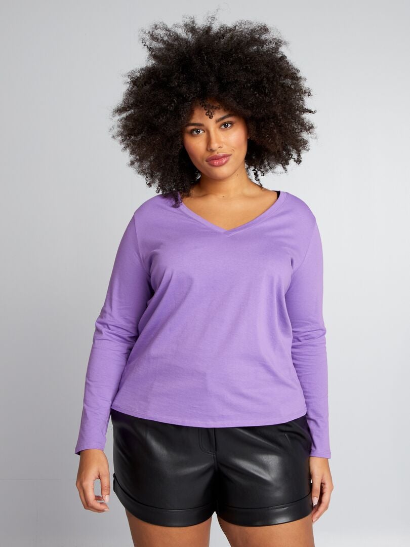 Body Femme Manches Longues Col V GEMBERA - Côtelé - Bas String - Multi Coloris
