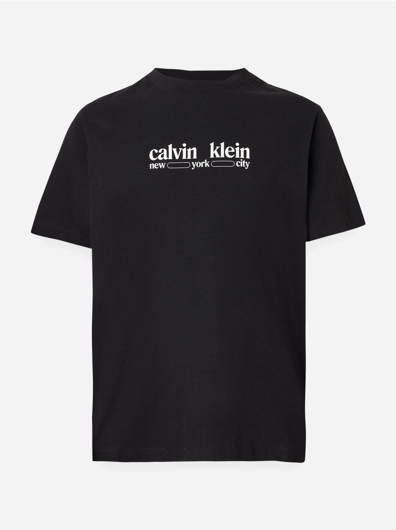 Tee Shirt Calvin Klein à manches courtes Noir - Kiabi