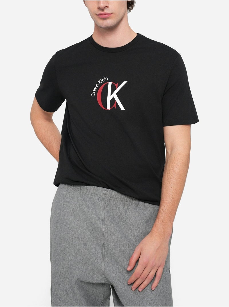 Tee Shirt Calvin Klein à manches courtes Noir - Kiabi