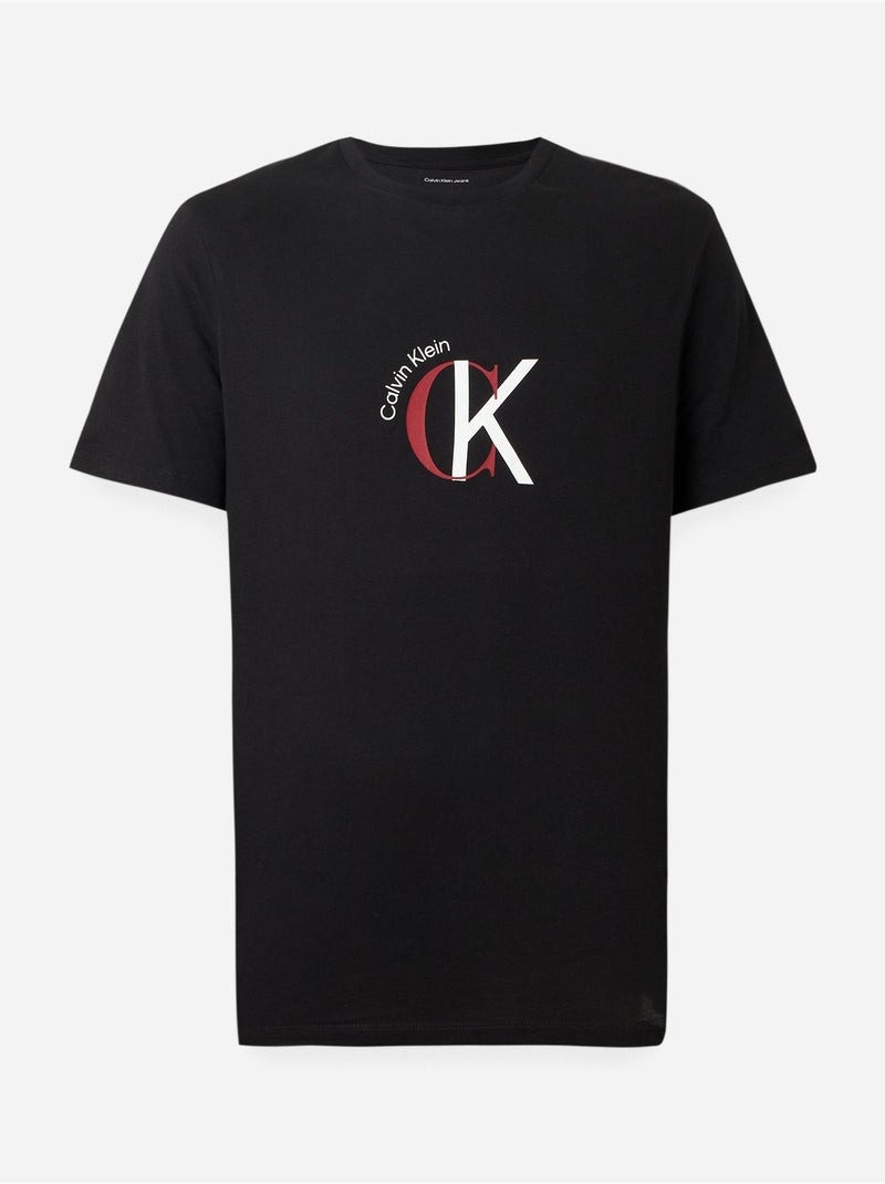 Tee Shirt Calvin Klein à manches courtes Noir - Kiabi