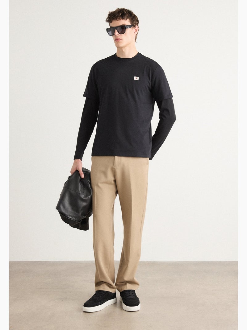 Tee Shirt Calvin Klein Badge 30s classic tee Noir - Kiabi