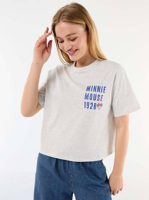 Tee-shirt chiné 'Minnie' - Kiabi