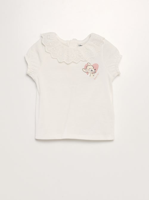 Tee-shirt col claudine 'Disney' - Kiabi