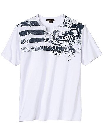Tee-shirt col lacé surf club - atlas for men