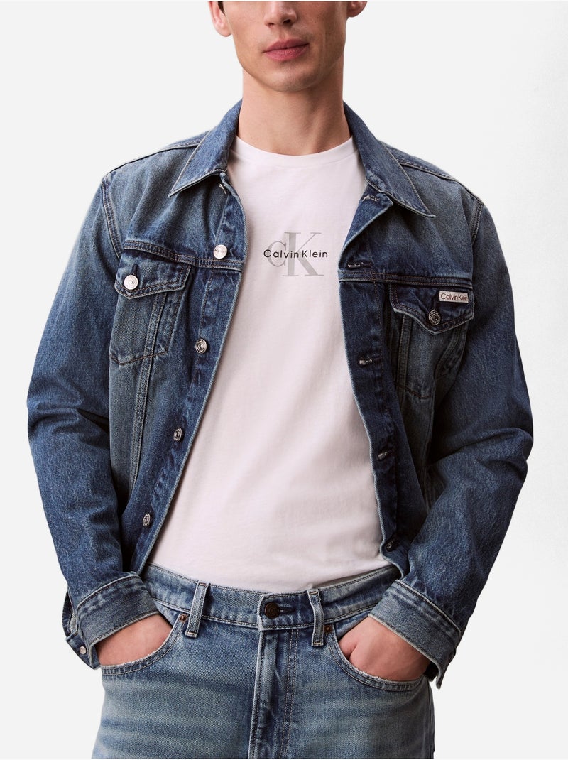 Tee Shirt col rond - Calvin Klein Blanc - Kiabi
