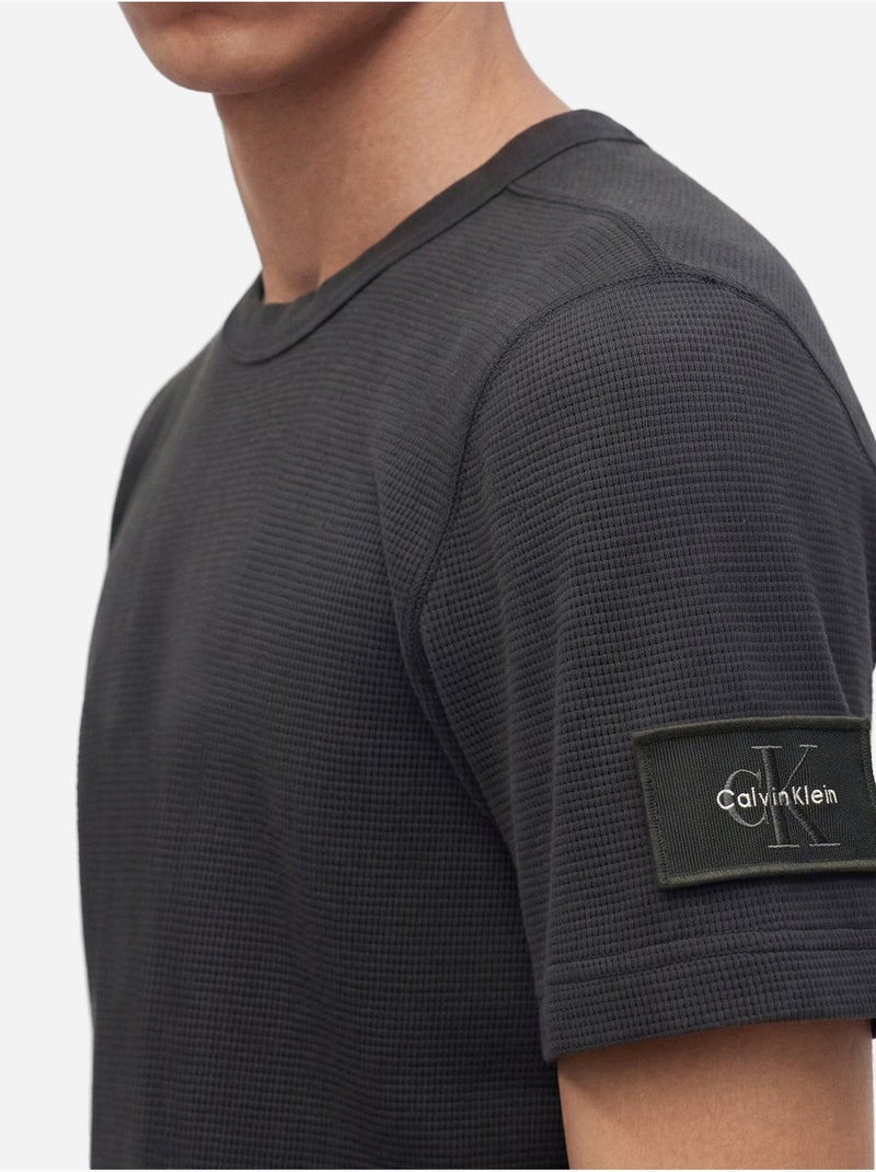 Tee shirt col rond - calvin klein Noir - Kiabi