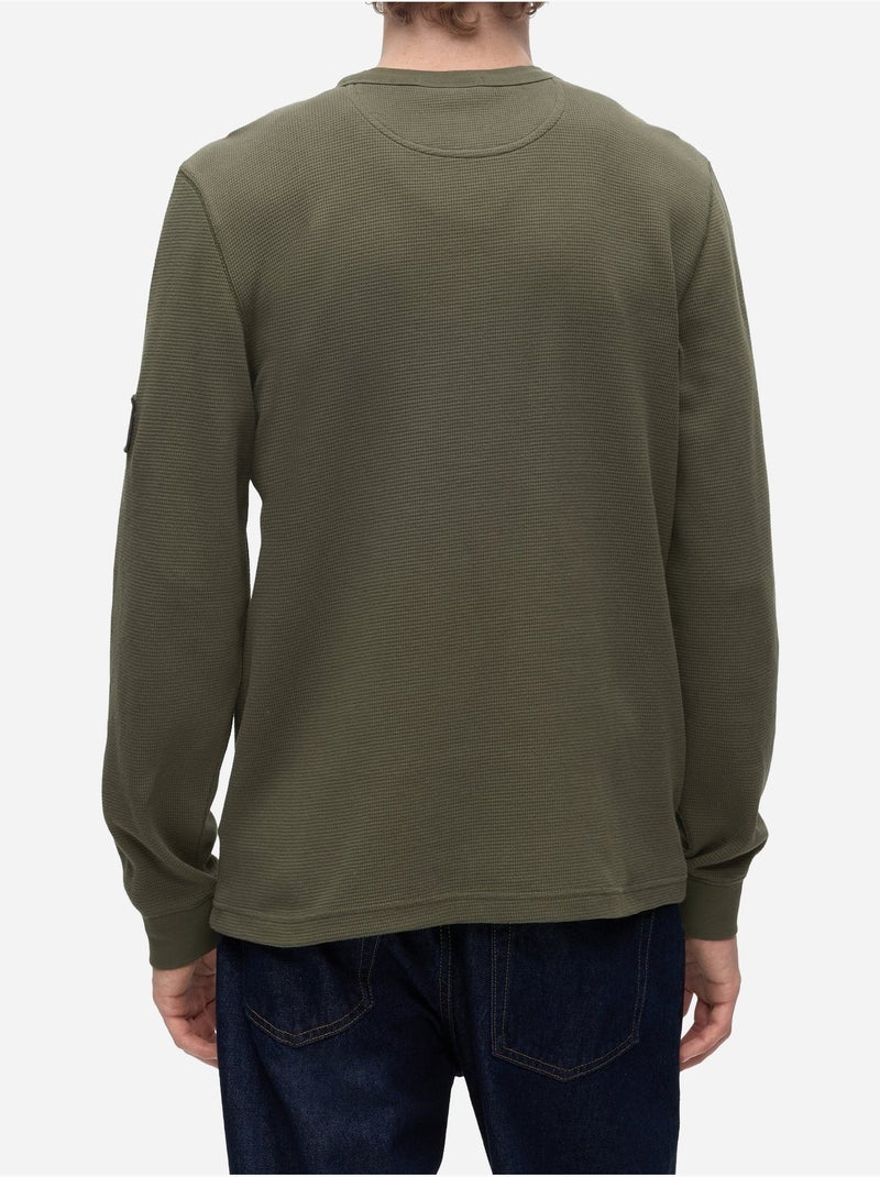 Tee shirt col rond - calvin klein Vert - Kiabi