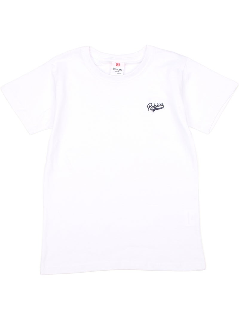 Tee Shirt col rond - Redskins Blanc - Kiabi