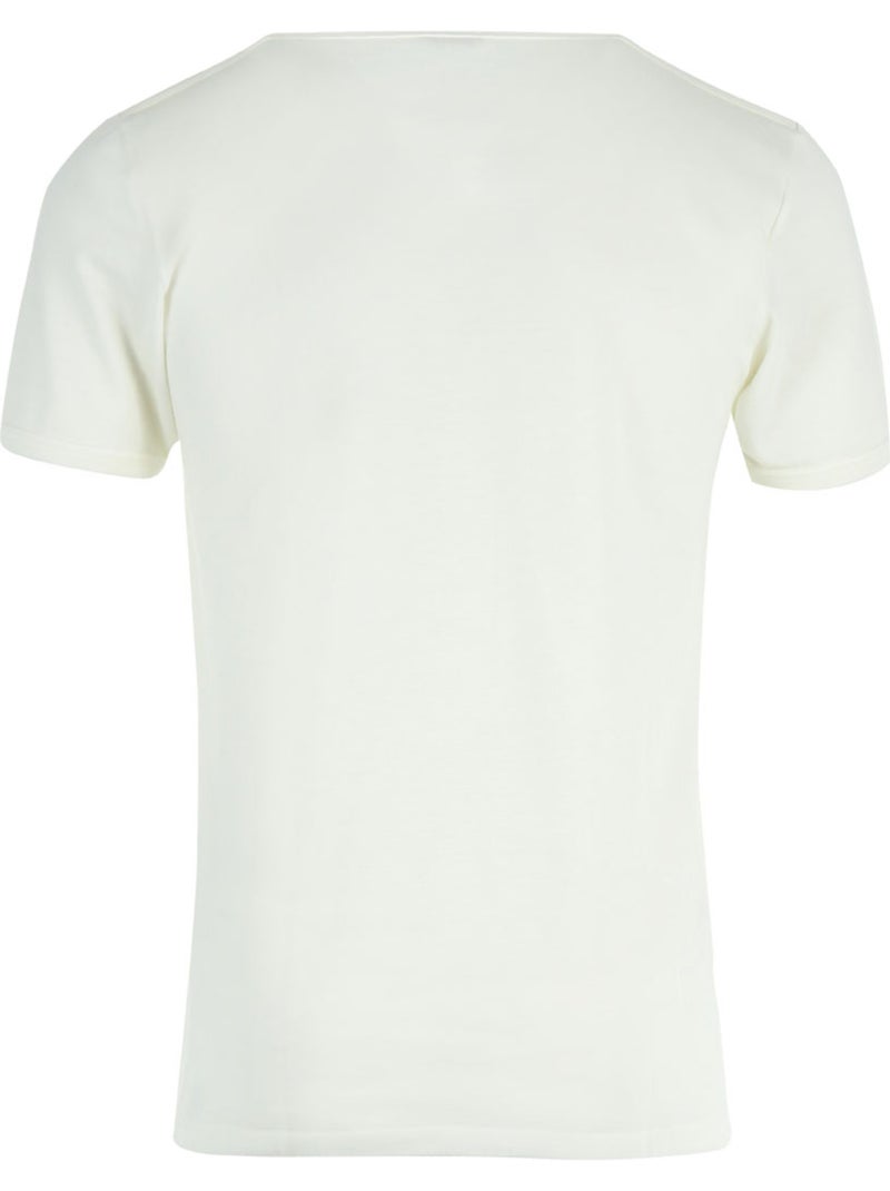 Tee shirt col rond manches courtes homme ligne chaude eminence Blanc - Kiabi