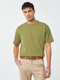 Tee-shirt confort fit Vert kaki - Kiabi