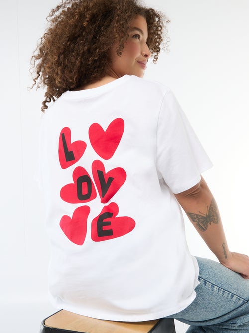 Tee-shirt coupe oversize à manches courtes - Kiabi