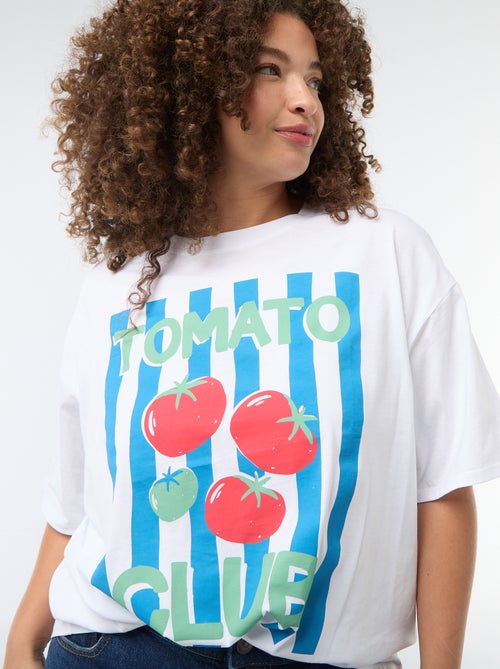 Tee-shirt coupe oversize à manches courtes - Kiabi