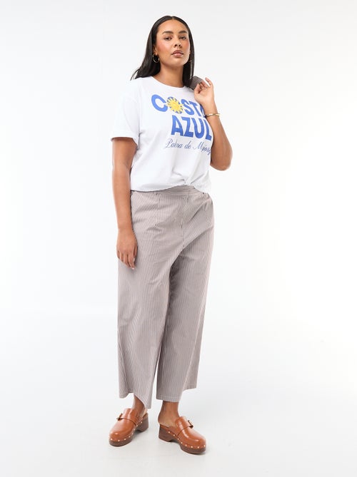 Tee-shirt coupe oversize à manches courtes - Kiabi