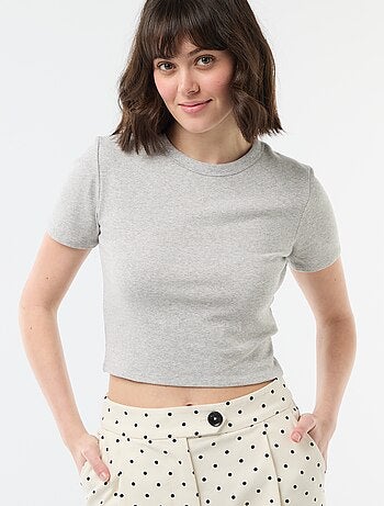 Tee-shirt crop top basique