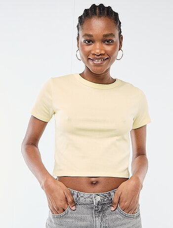 Tee-shirt crop top basique