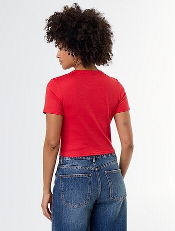Tee-shirt crop top basique