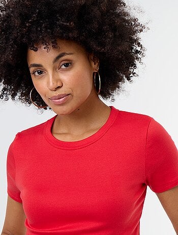 Tee-shirt crop top basique