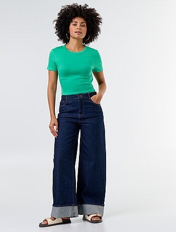 Tee-shirt crop top basique