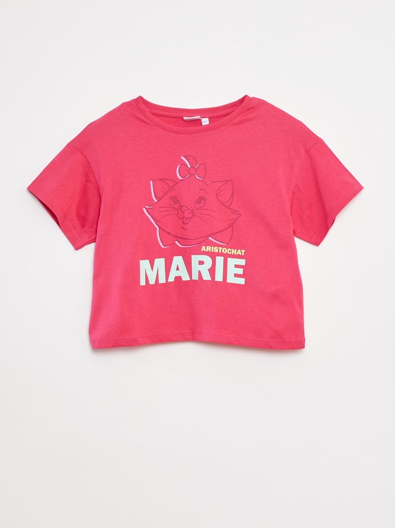 Tee-shirt crop top 'Marie' Rose - Kiabi