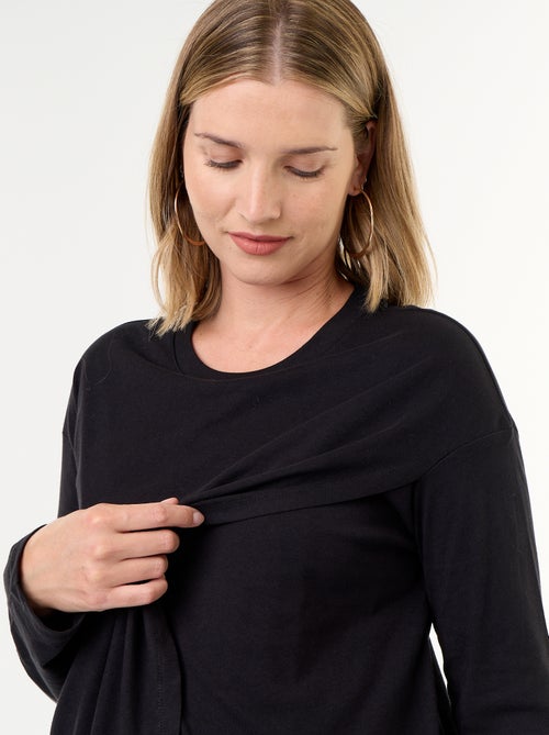 Tee-shirt d'allaitement à pans croisés - Kiabi