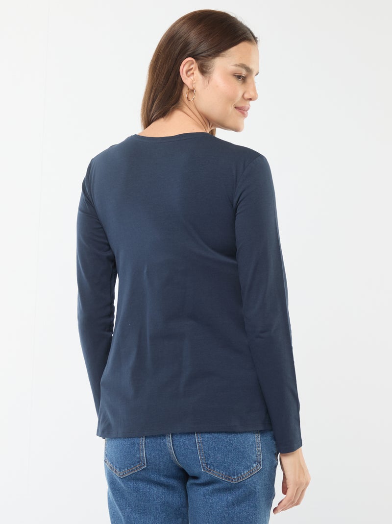 Tee-shirt d'allaitement basique Bleu marine - Kiabi