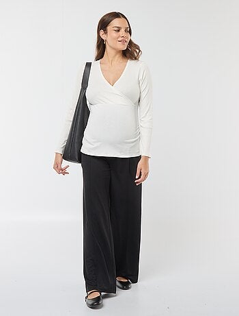 Tee-shirt d'allaitement cache-coeur