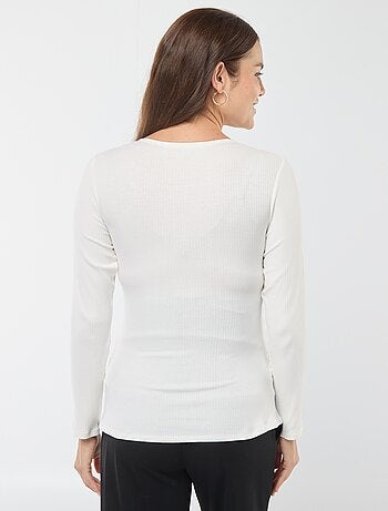 Tee-shirt d'allaitement cache-coeur