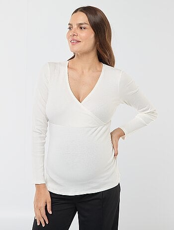 Tee-shirt d'allaitement cache-coeur