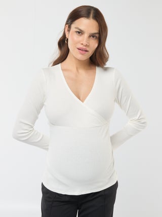 Tee-shirt d'allaitement cache-coeur