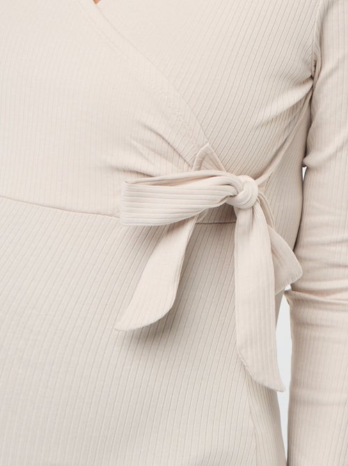 Tee-shirt d'allaitement cache-coeur - Kiabi