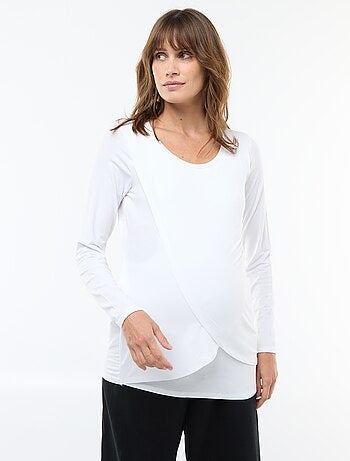 Tee-shirt d'allaitement chiné