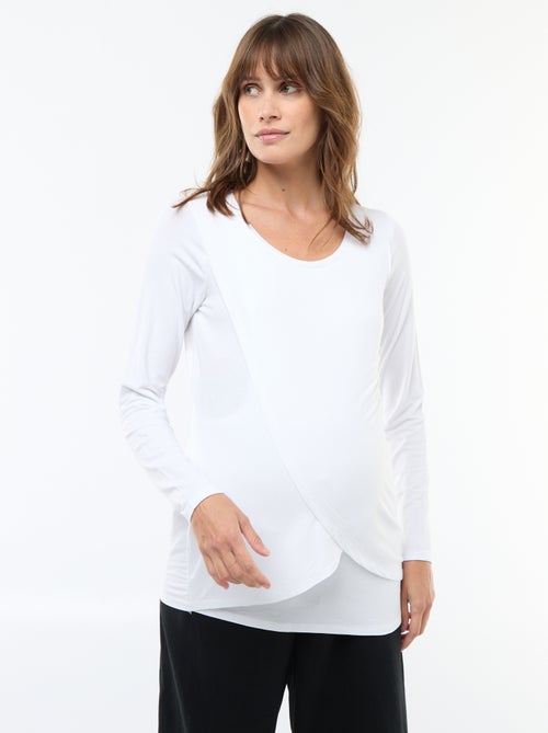 Tee-shirt d'allaitement chiné - Kiabi