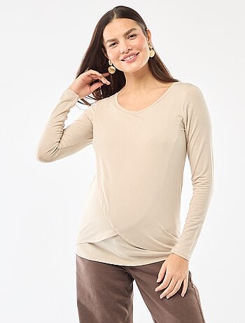 Tee-shirt d'allaitement chiné