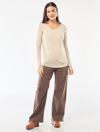 Tee-shirt d'allaitement chiné