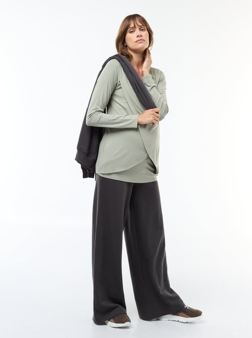 Tee-shirt d'allaitement chiné - Kiabi