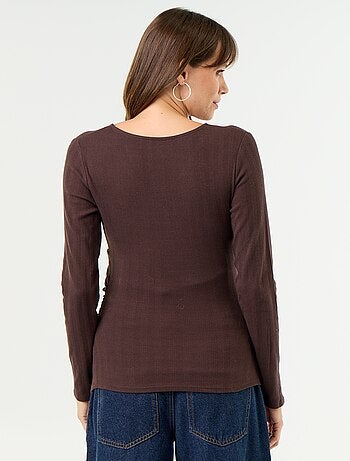 Tee-shirt d'allaitement col cache-coeur
