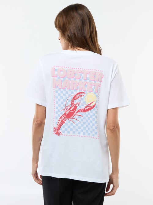 Tee-shirt d'allaitement imprimé à manches courtes - Kiabi