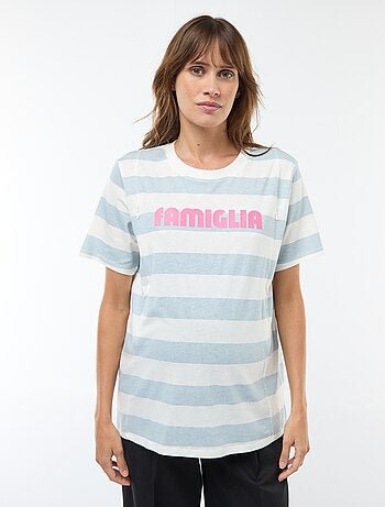 Tee-shirt d'allaitement imprimé à manches courtes