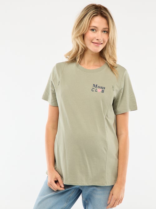 Tee-shirt d'allaitement imprimé à manches courtes - Kiabi